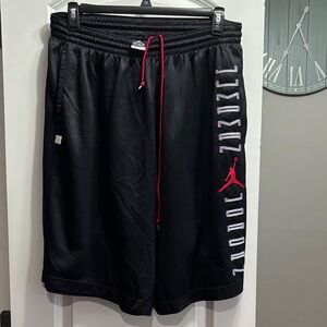 Jordan Black and Red Athletic Men's Shorts